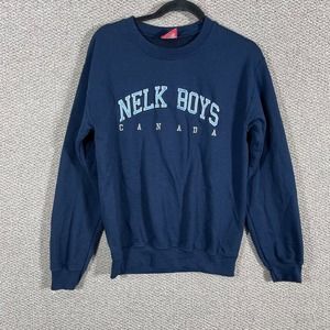 Nelk Boys Sweatshirt Mens Small‎ Blue Long Sleeves Crew Neck Casual Preppy